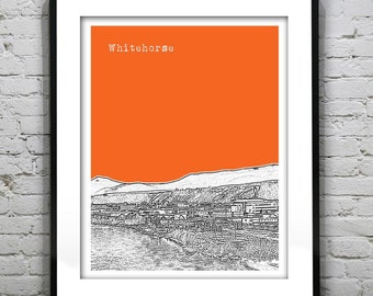 Whitehorse Yukon Skyline Poster Art Print Canada Art Print Item T4920