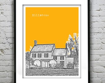 Millstone New Jersey Skyline Poster Art Print NJ Item T4378