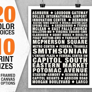 Washington DC Metro Silver Line Subway Print New Poster Print Art Item T5520