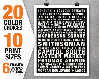Washington DC Metro Silver Line Subway Print New Poster Print Art Item T5520