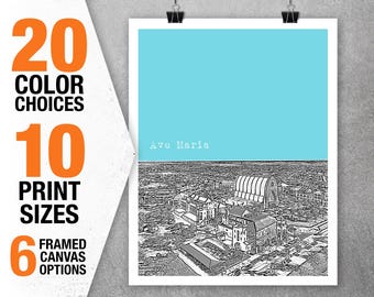 Ave Maria Florida Skyline Poster Art Print Florida FL Item T5512