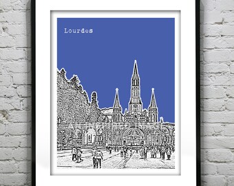 Lourdes France Poster Art Print Sanctuary of Lourdes