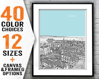 Zadar Croatia Skyline Poster Art Print Item T2744