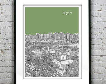 Kiev Kyiv Skyline Poster Art Print Ukraine Item T2483