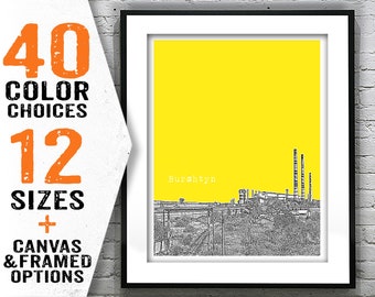 Brushtyn Ukraine Skyline Poster Wall Art Print Item T2334