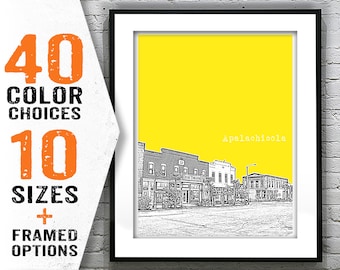 Apalachicola Florida Skyline Poster Art Print FL Item T2130
