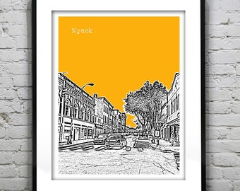 Nyack New York Skyline Poster Art Print NY New York Item T4503