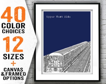New York City Upper West Side Skyline Poster Art Print Manhattan NY Item T2294