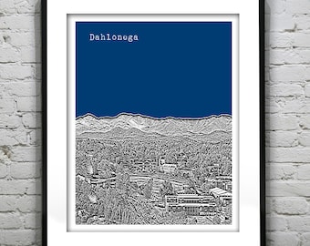 Dahlonega Georgia Skyline Poster Art Print Item T3048