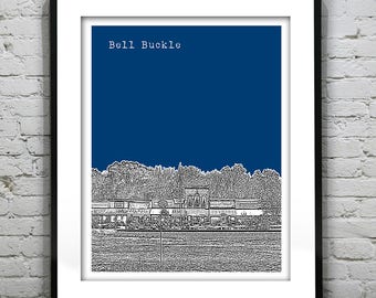 Bell Buckle Skyline Poster Art Print Tennessee TN Version 1