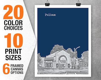 Pelham New York Skyline Art Print Poster Item T5558