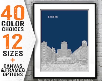 Canary Wharf London Poster Art Print Britain England Item T3016