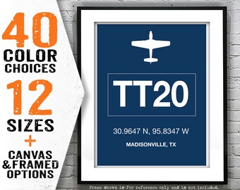 TT20 Madisonville Texas Aviation Poster Art Print Item T4974