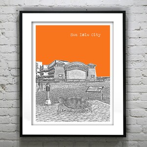 Sea Isle City New Jersey Shore Poster Print Art NJ Skyline Jersey Shore Version 6