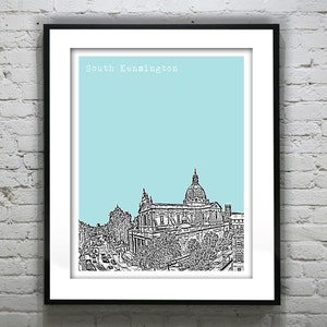 South Kensington London Poster Art Print Britain England Item T2820