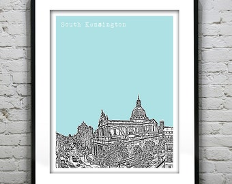 South Kensington London Poster Art Print Britain England Item T2820