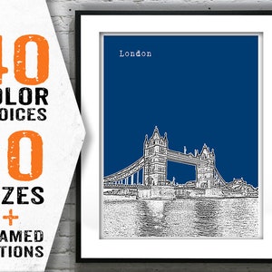 London Poster Art Print London Bridge Britain England Item T1749