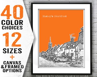 Bishop's Stortford England Poster  Art Print UK United Kingdom Item T5041