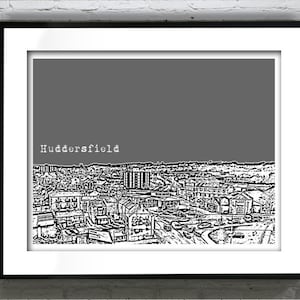 Huddersfield England Poster Art Print West Yorkshire England UK Item T2201