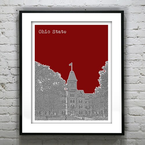 Columbus Poster Print Art Ohio Skyline OH Item T1897 Etsy