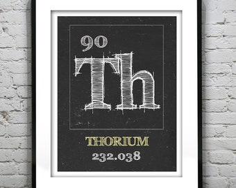 Periodic Table Thorium Poster Art Print Periodic Table of Elements Th 90 Item T5466