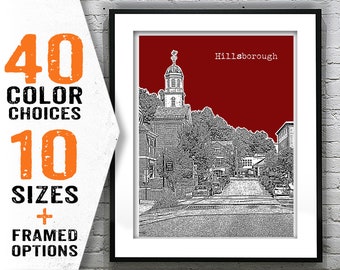 Hillsborough Poster Print Art North Carolina NC Item T1941