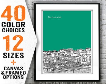 Buncrana Ireland Skyline Poster Art Print River Liffey Item T4112