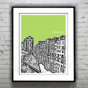 Utrecht Netherlands City Skyline Poster Art Print Item T4471