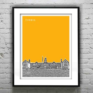 Towson Maryland Poster Print Art Skyline MD
