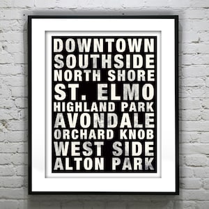 Chattanooga Poster Subway Art Print Tennessee TN Item T2711