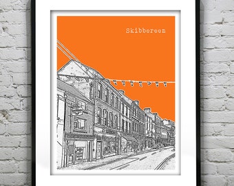 Skibbereen Ireland Skyline Poster Art Print