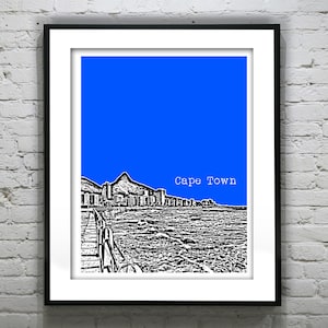 Cape Town Skyline Poster Art Print South Africa Item T4490
