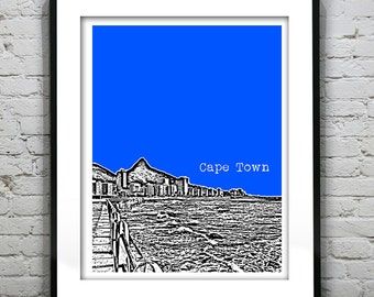 Cape Town Skyline Poster Art Print South Africa Item T4490