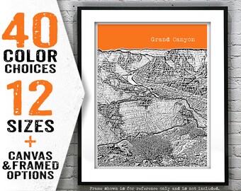 Grand Canyon Skyline Poster Art Print Arizona Item T4807