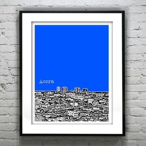 Accra Ghana Skyline Poster Art Print Africa Item T2678