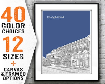 Nacogdoches Texas Poster skyline Art Print TX Item T2930