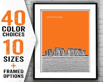 Stonehenge Poster Art Skyline Print Britain England Item T2023