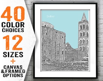 Zadar Croatia Skyline Poster Art Print Item T4570