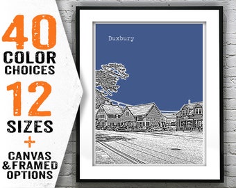 Duxbury Skyline Poster Art Print Massachussetts MA Item T2786