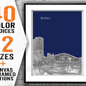 Bilbao Poster Art Print Mediterranean Spain Item T4800
