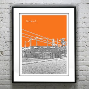 Bristol Connecticut Poster Print Art Skyline CT Item T2523