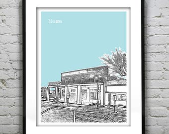 Mesa Arizona Downtown Poster Print Art Skyline Version 2