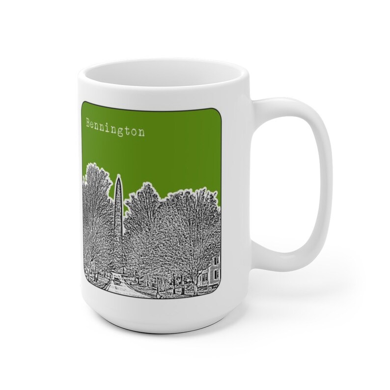 Bennington VT Coffee Cup Mug Vermont Skyline Art Etsy