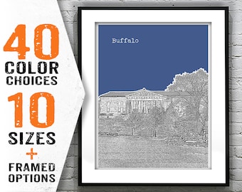 Buffalo New York Poster Art Skyline Print NY Item T1864