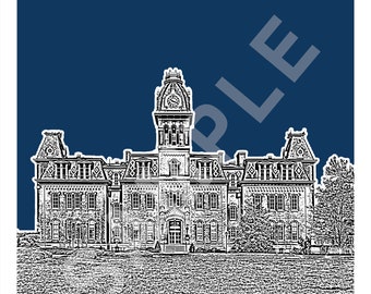 Custom private listing Morgantown Poster Skyline Art Print