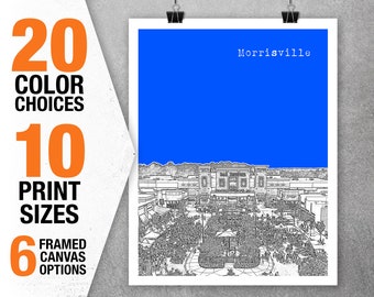 Morrisville North Carolina Skyline Art Print Poster NC Item T5384
