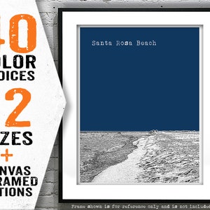 Santa Rosa Beach Florida Skyline Poster Art Print FL Item T4661