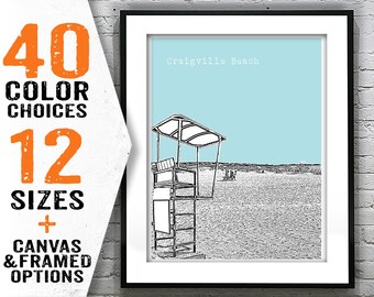 Craigville Beach Massachusetts Skyline Poster Art Print MA Item T2961