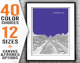 Frederick Maryland Skyline Poster Art Print MD  Item T4786