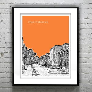 Charlottetown, Prince Edward Island, Poster Print City Skyline Canada Art Print Item T4179